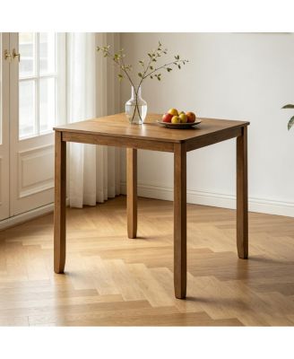 Oak 4-Person Counter Height Square Dining Table
