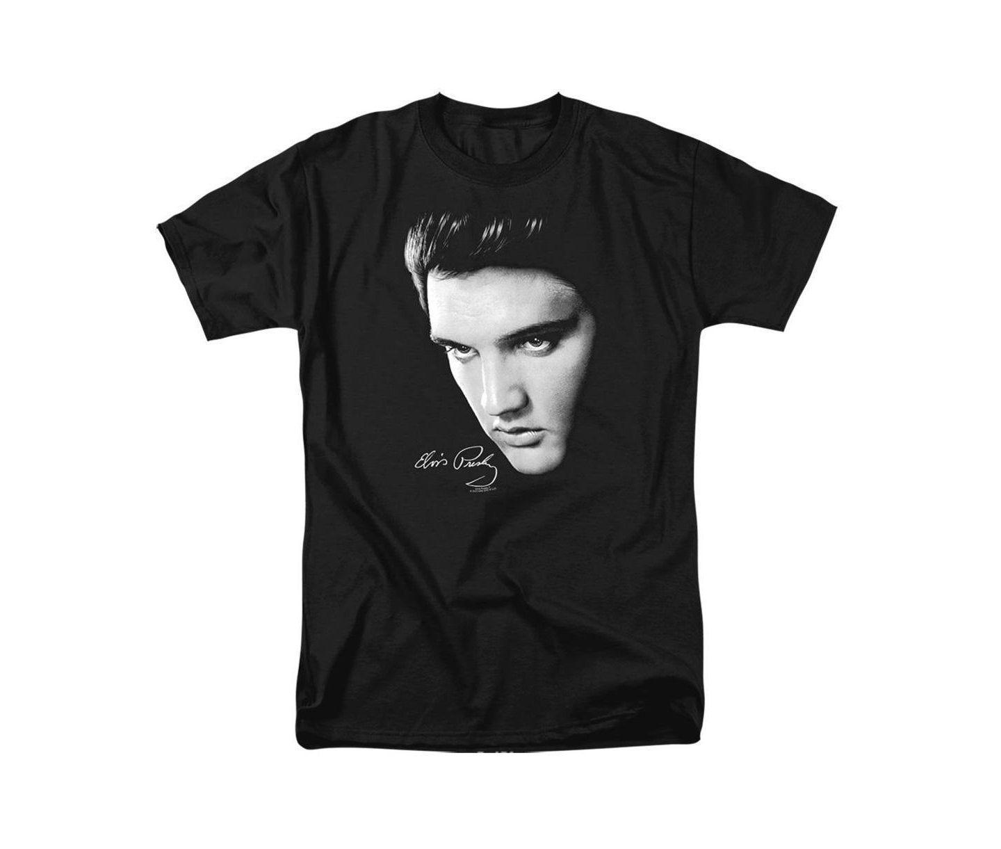 Мужская футболка Elvis с лицом Пресли, цвет: Чёрный — фото 1