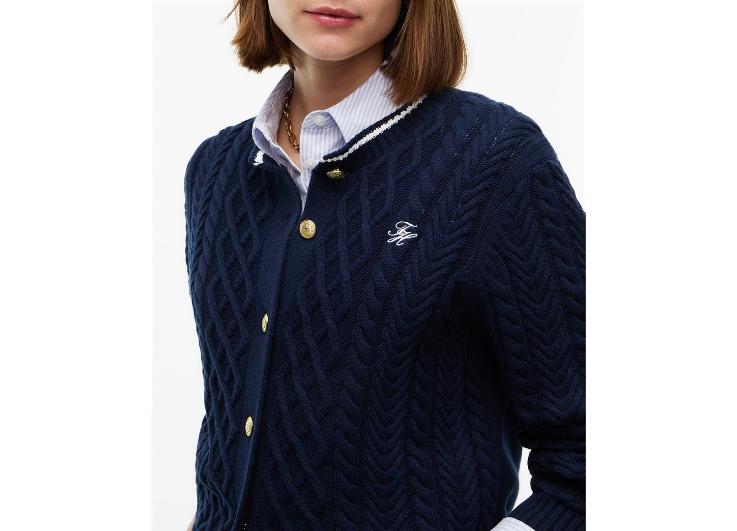 Women's Heritage Cable Long-Sleeve Cardigan Sweater