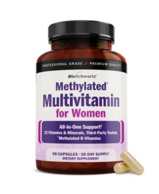 Methylated Multivitamin for Women with 22 Vitamins and Minerals, 60 Capsules