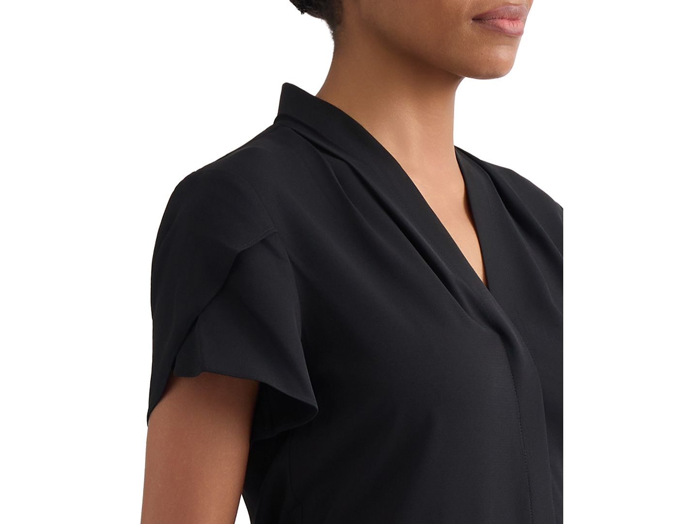 Женский топ Jones New York V-Neck Top, цвет: Чёрный — фото 3