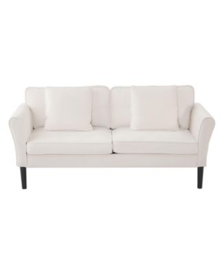 Modern 2 Seat Velvet Loveseat Sofa with Soft Cushions and Spring Support for Small Spaces