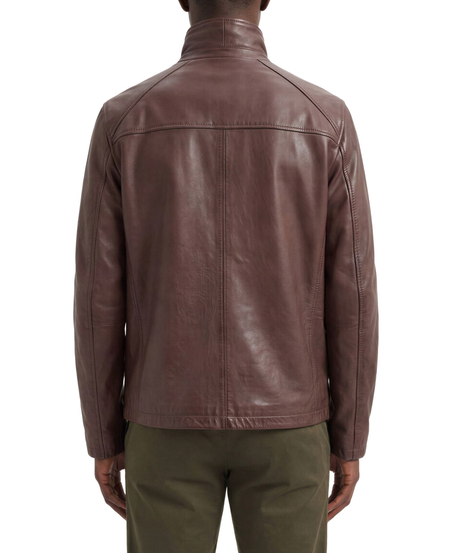 Men's Genuine Leather Stable Regular-Fit Jacket