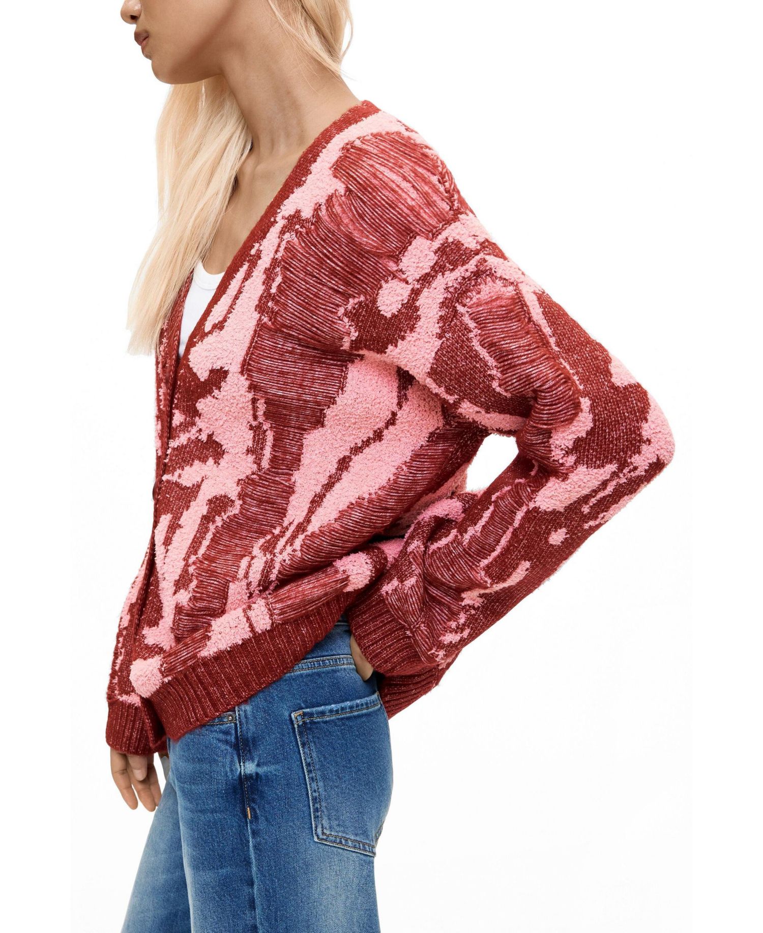Women's Chunky-Knit Long-Sleeve Cardigan