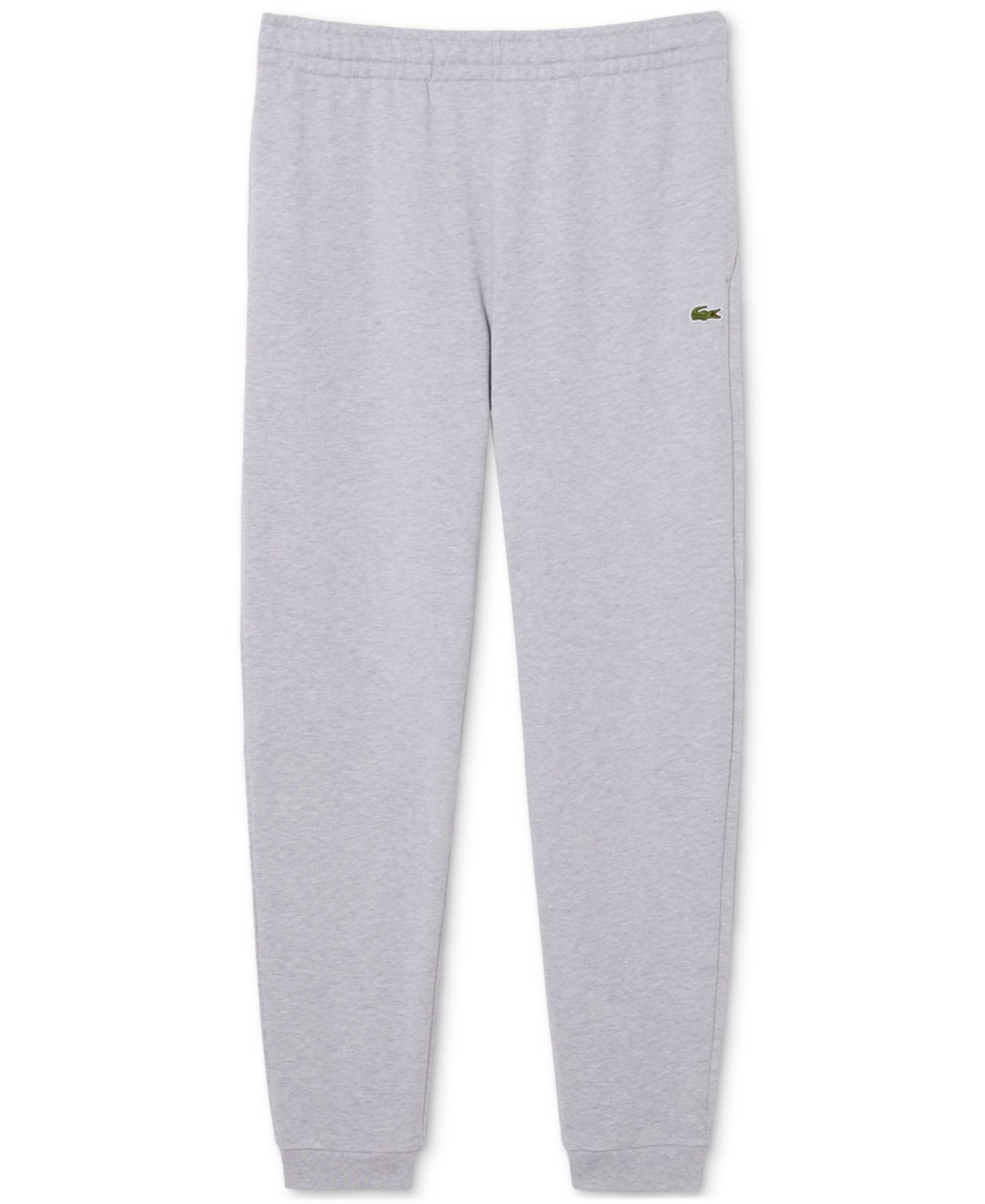 Мужские брюки Lacoste Cotton Fleece Tapered-Fit Sweatpants, цвет: Серебряный — фото 4