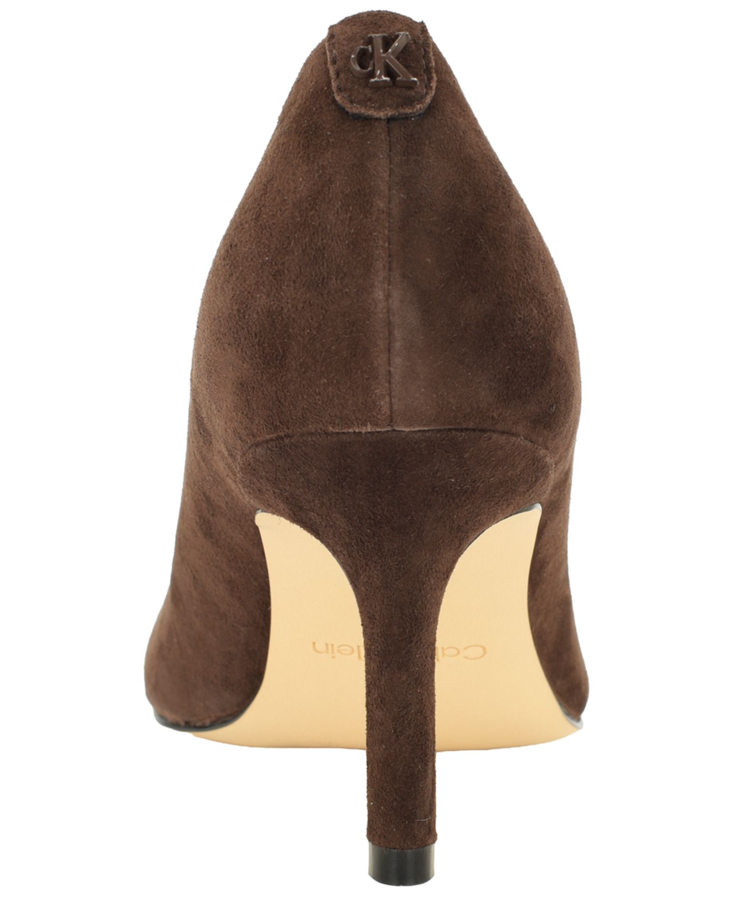 Женские туфли Calvin Klein Bazey Sculpted Stiletto Dress Pumps, цвет: Тёмный коричневый замшевый — фото 3