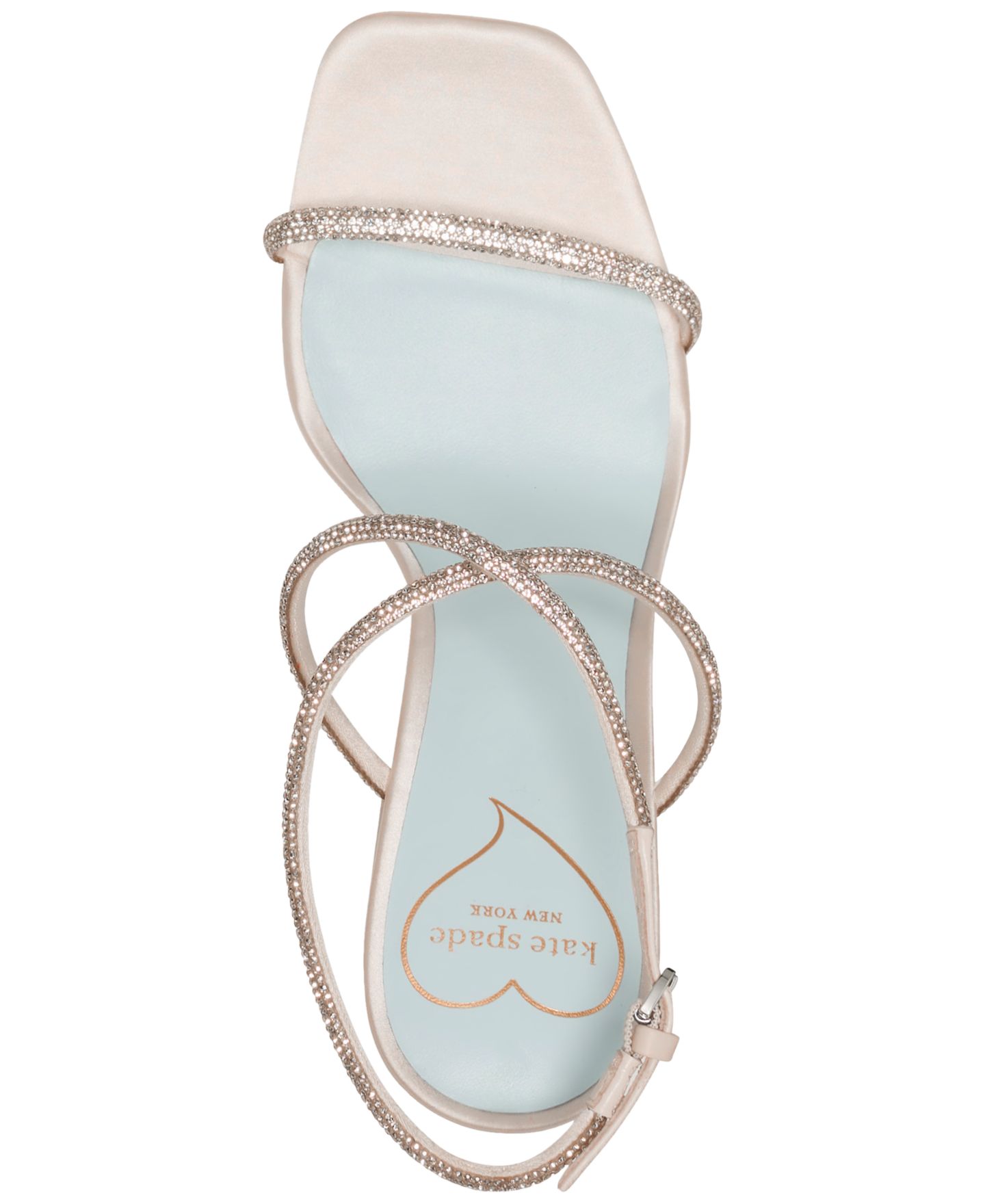 Женские атласные босоножки kate spade new york Say I Do на блочном каблуке, цвет: Кремовый — фото 4
