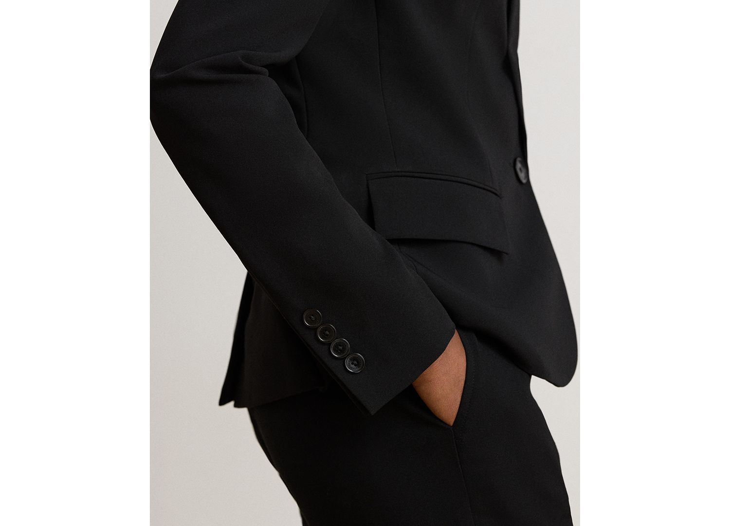 Women's City Crepe Slim-Fit Single-Button Stretch Blazer