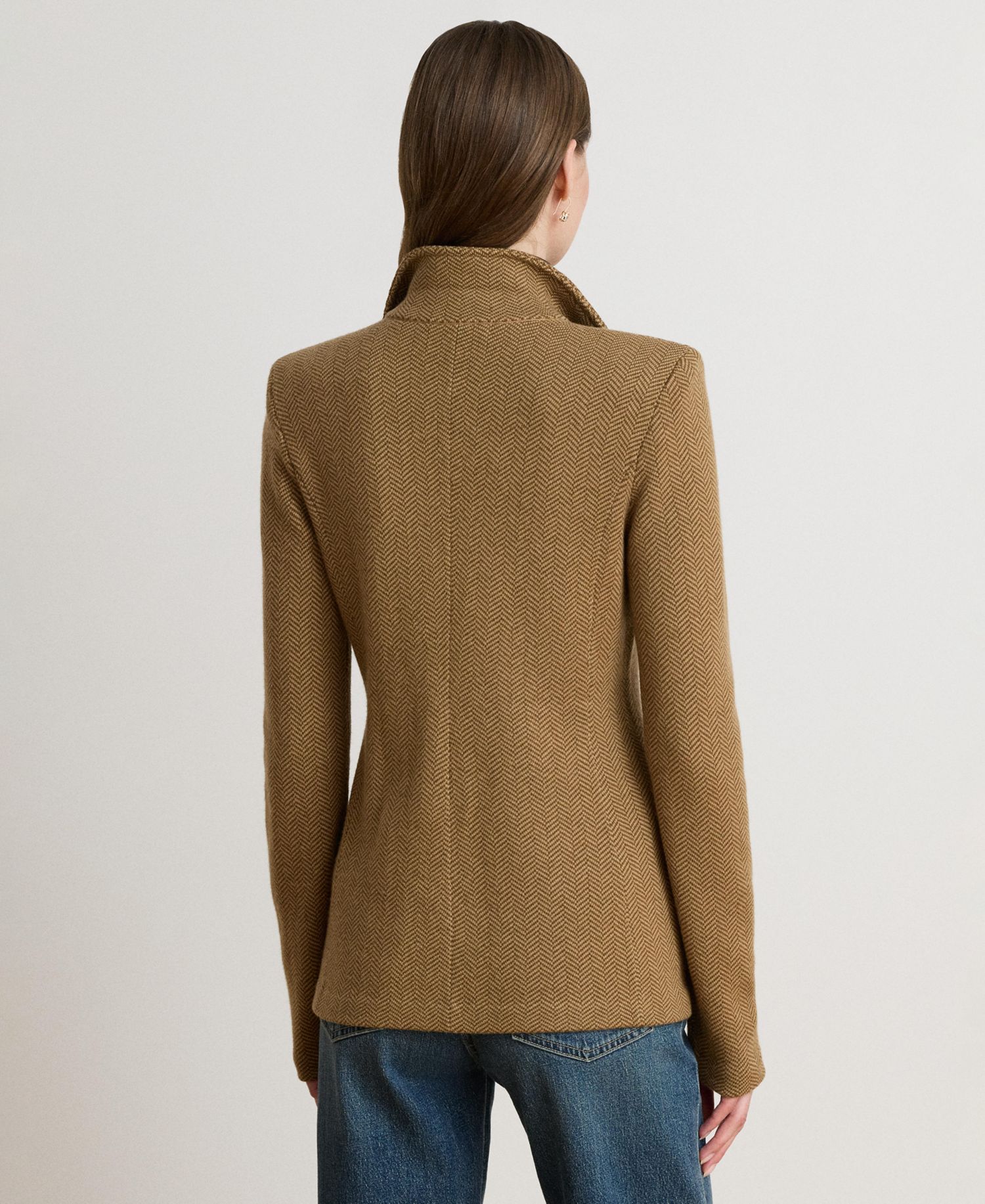 Women's Herringbone Sweater Blazer