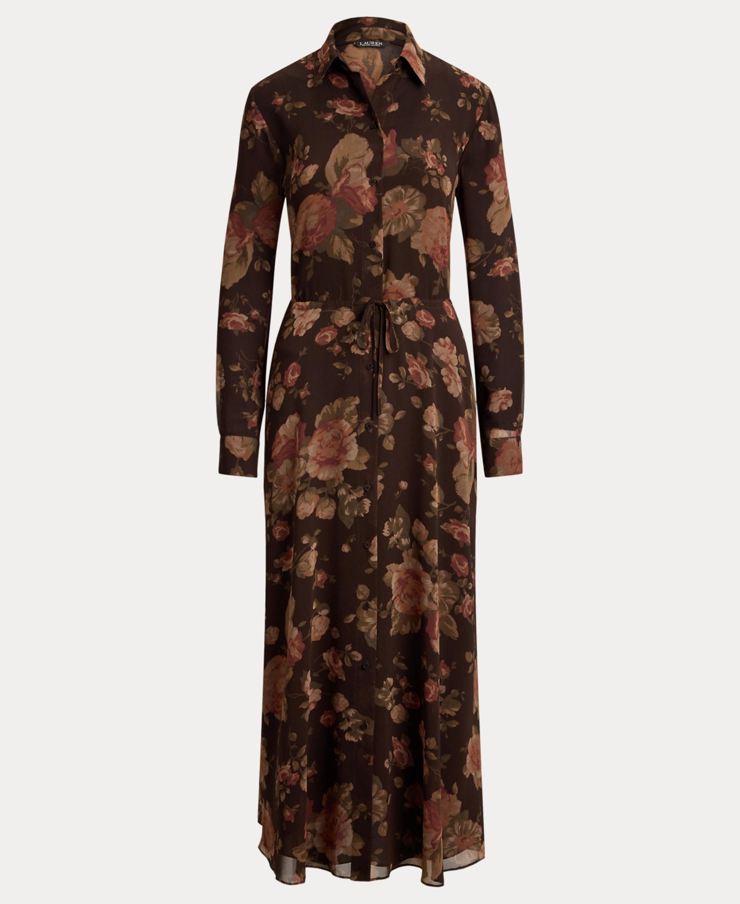 Women's Floral-Print Chiffon Shirtdress