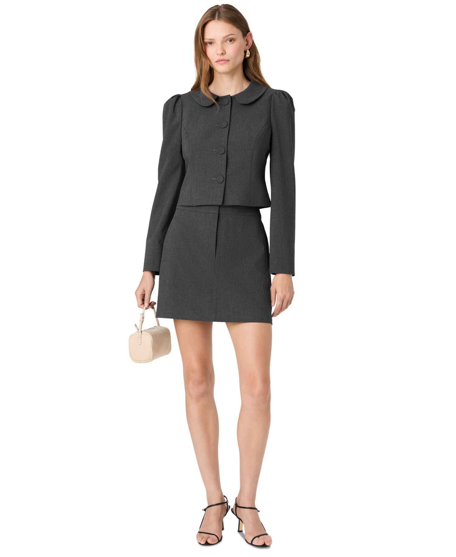 Women's Tavi Cropped Ruched-Sleeve Jacket