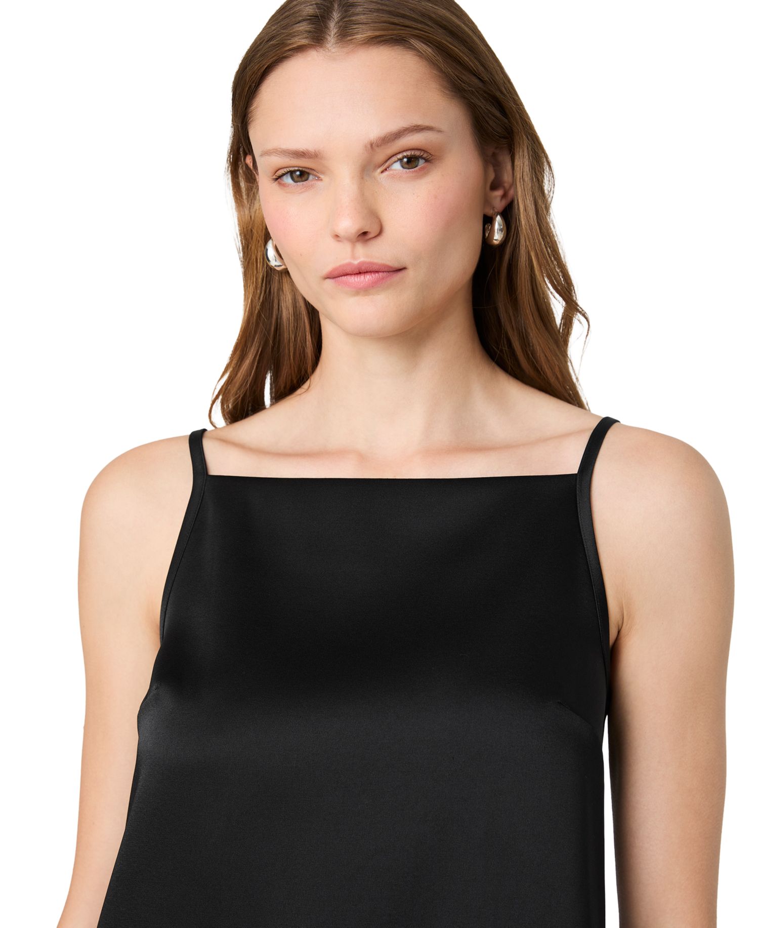 Women's York Satin A-Line Square Neck Mini Dress