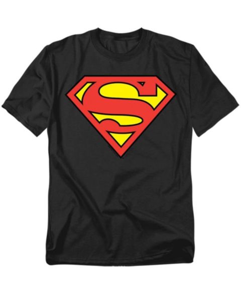 Мужская футболка Superman Classic Logo, цвет: Чёрный