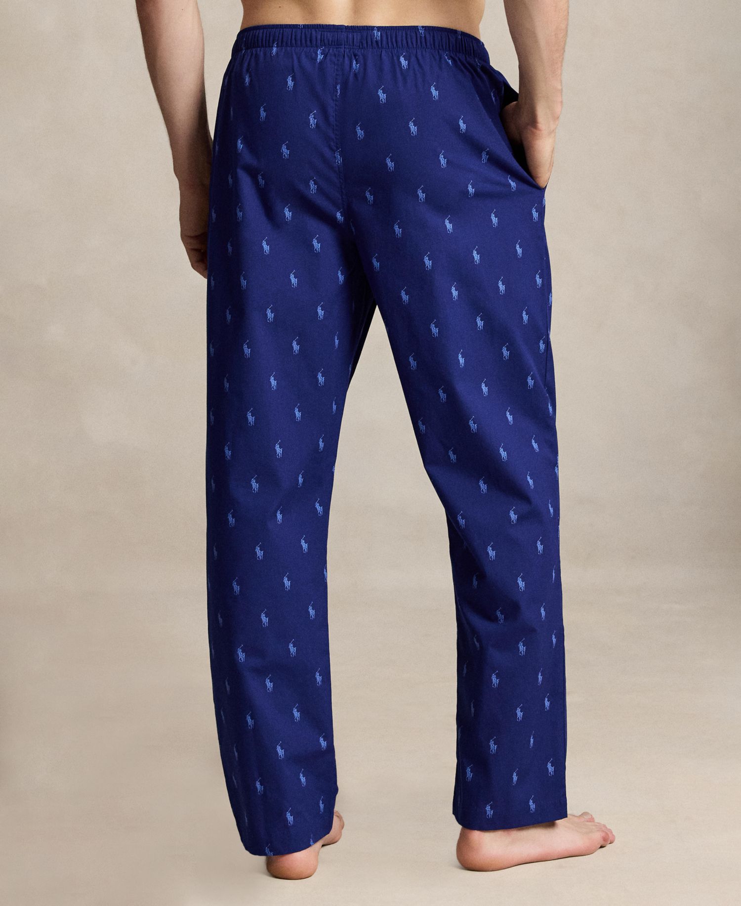 Men's Woven All Over Polo Player Pajama Pants