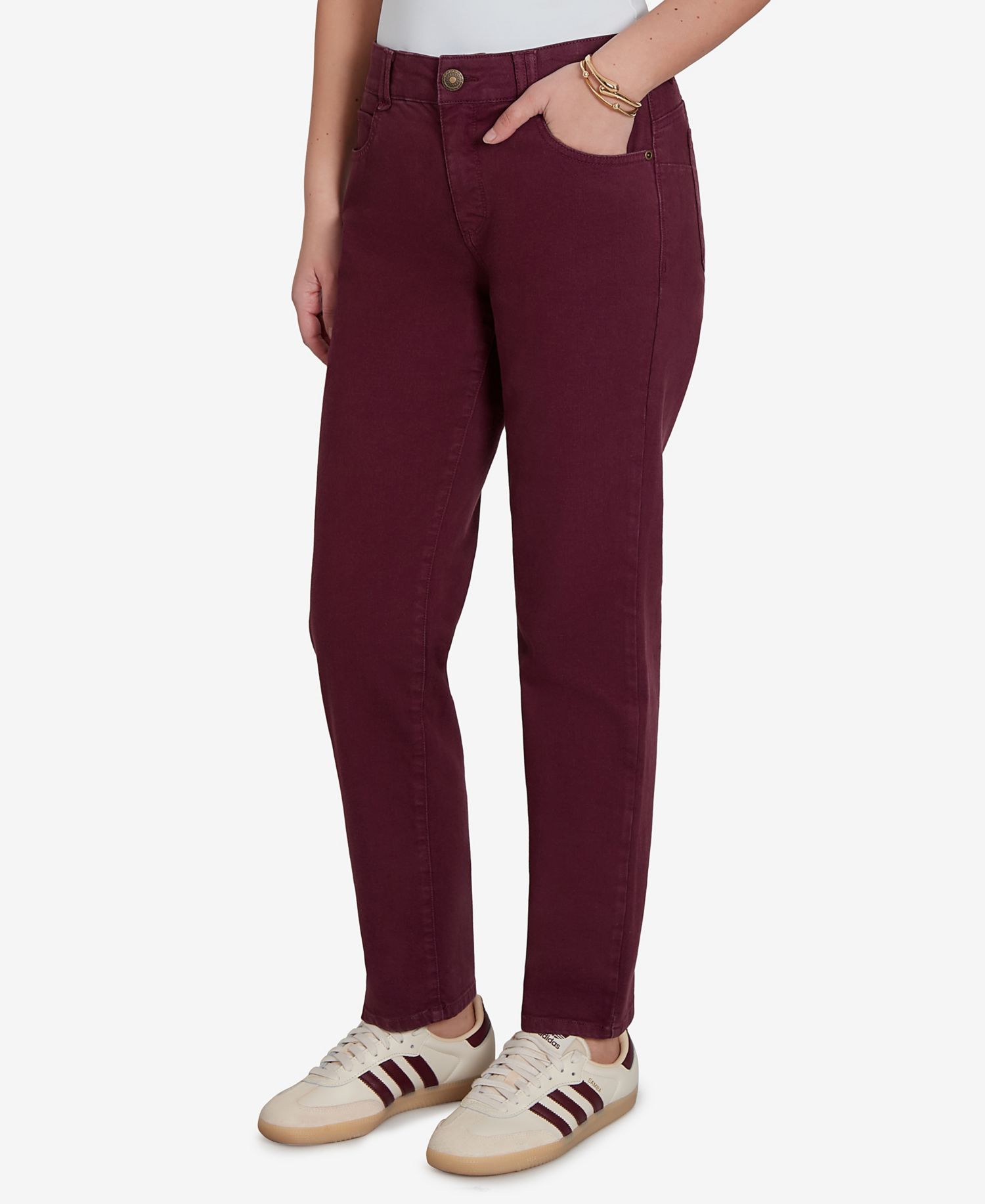 Petite Colored Denim Straight Jeans