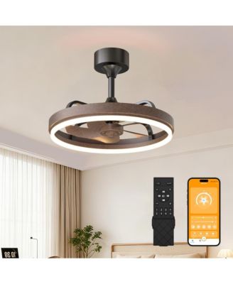 20.5-in Modern Ceiling Fans with LED Lights Remote and APP Control Included 5-Blade