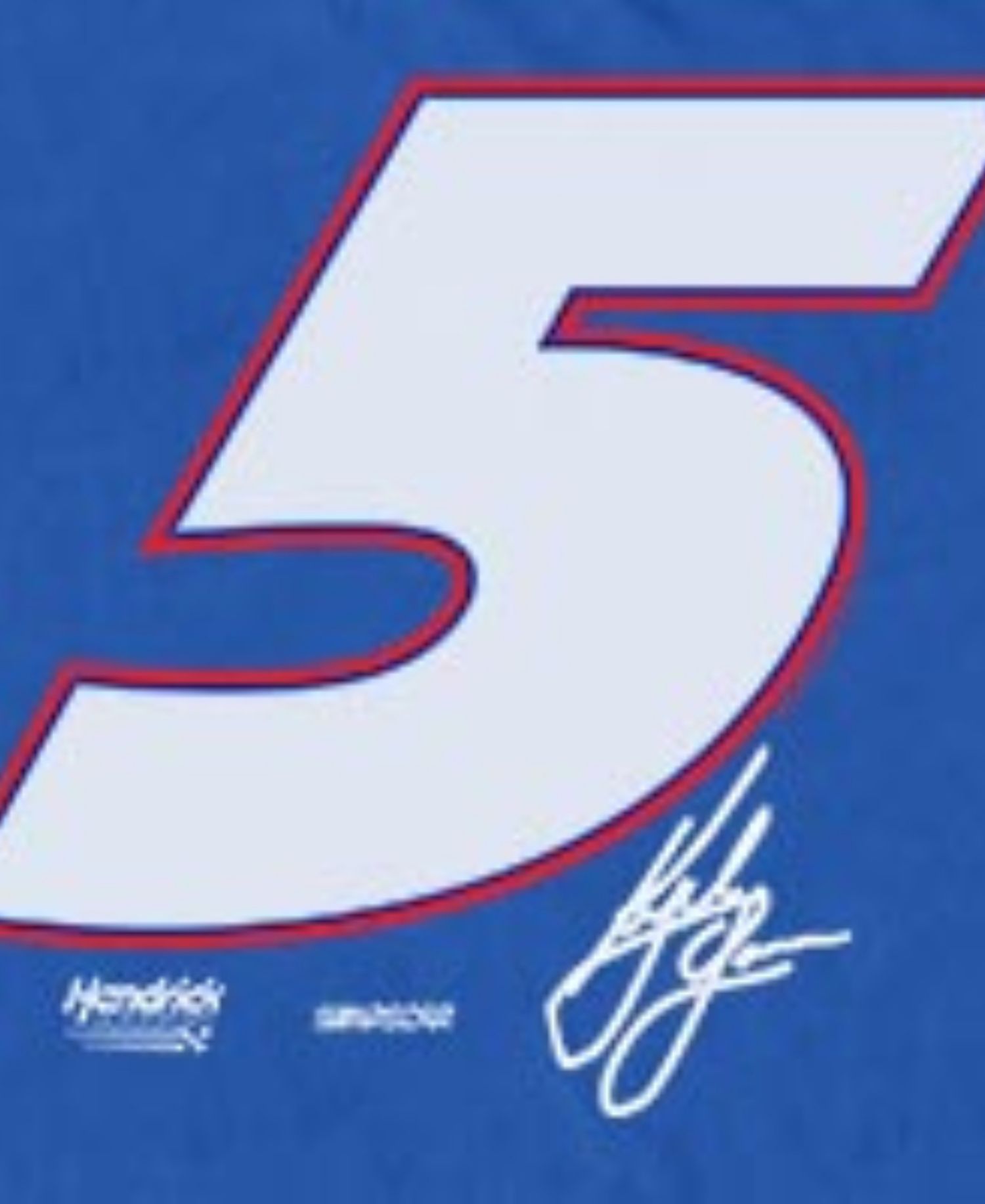 Men's Nascar No. 5 Driver Number Signature Graphic T-Shirt