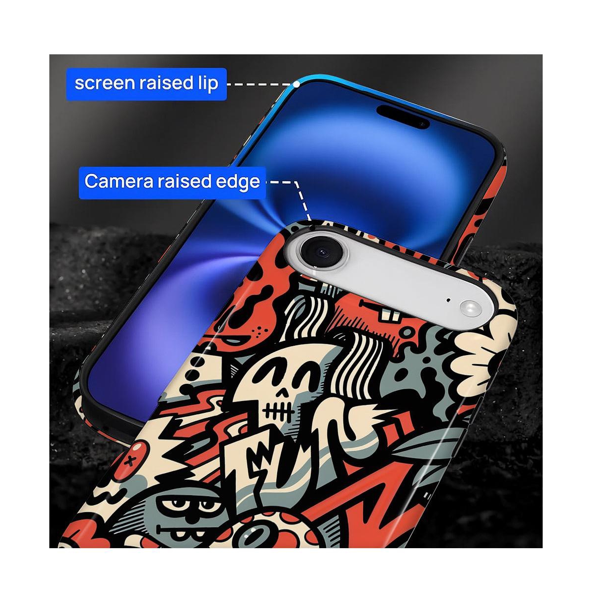Lisen Phone Case Compatible with Apple iPhone Air, 2-Layer Durable, Skull Riot