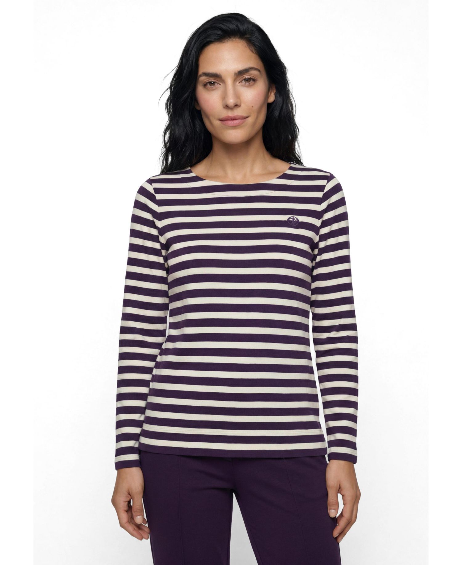 Women's Long-Sleeve Striped T-Shirt