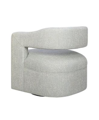 Lexy Modern Sculpted Curved Upholstered Swivel Accent Chair