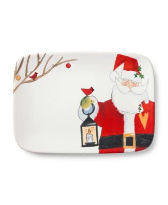 Santa Delight 14" Rectangular Platter