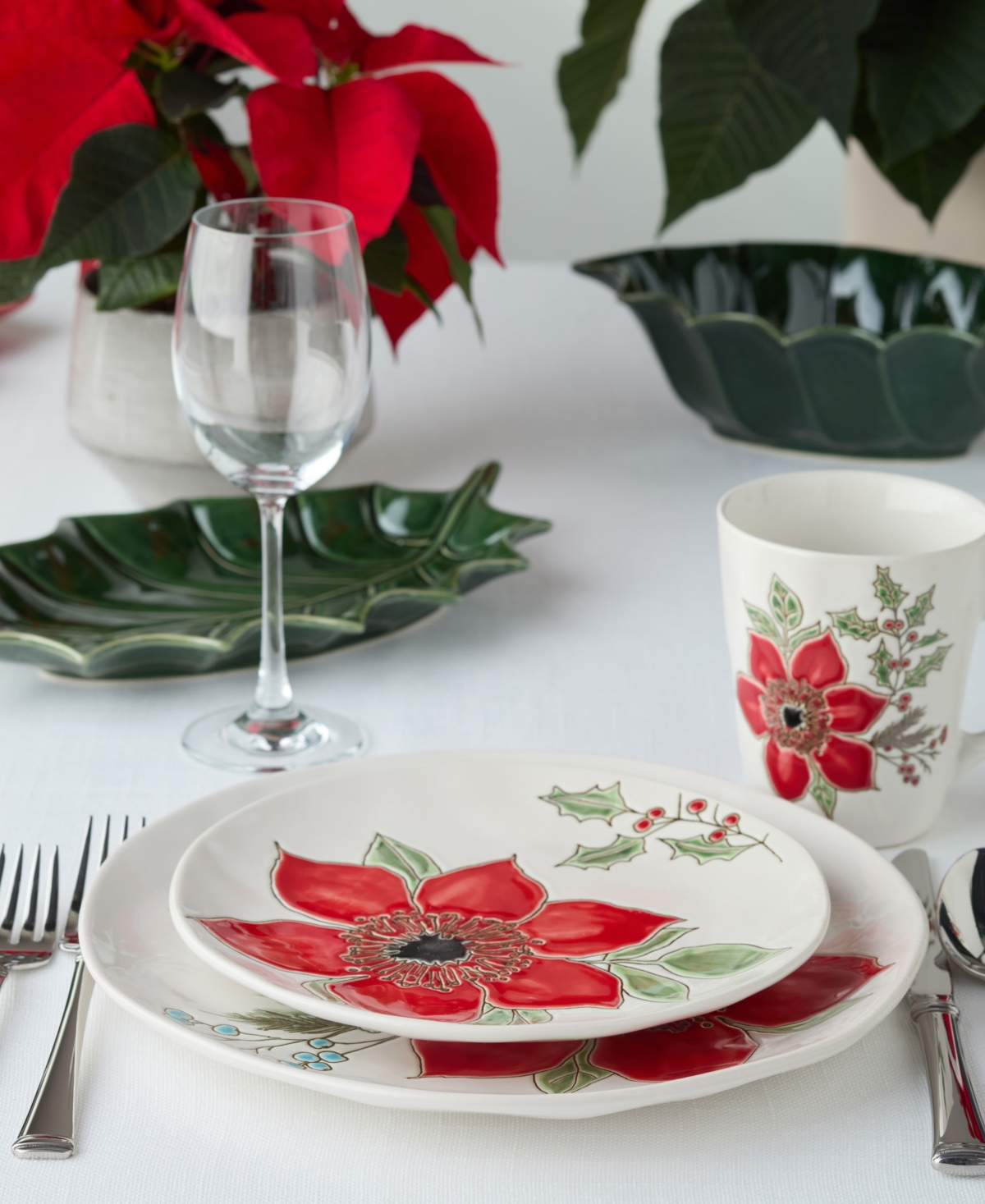 Certified International Festive Blooms Dessert Plates, Set of 4