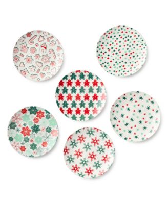 Holiday Spruce Salad Plates, Set of 6