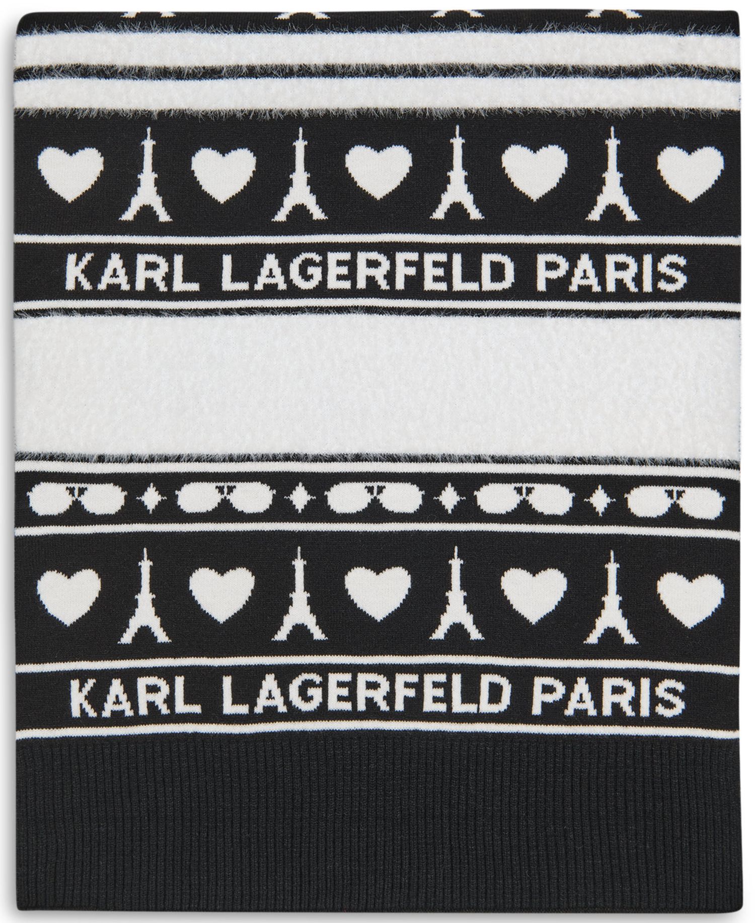 Heart of Paris Jacquard Knit Scarf