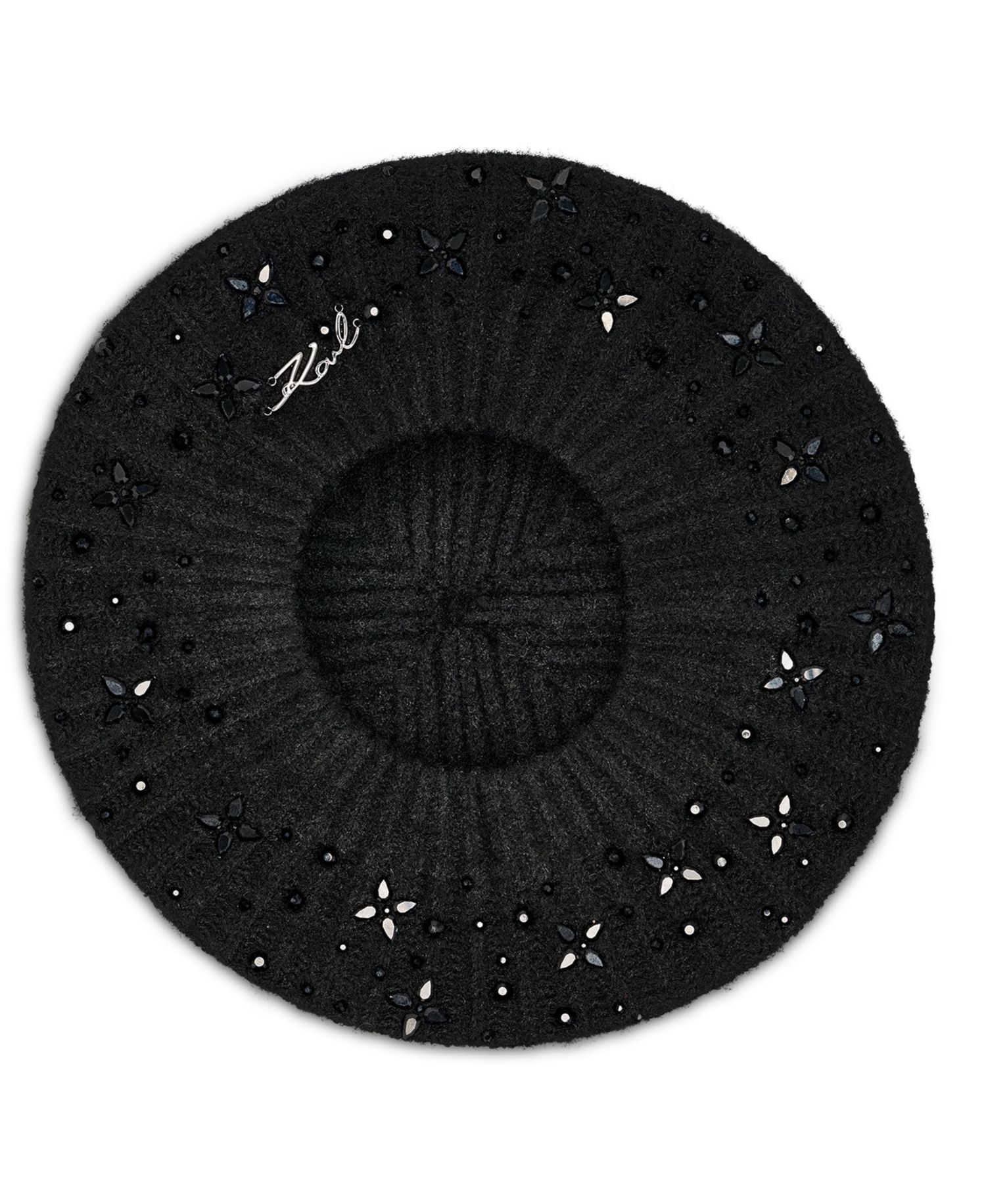 Studded Beret Hat