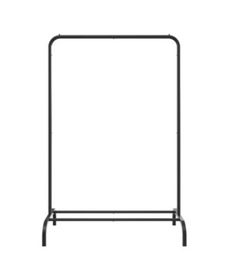 Freestanding Clothing Rack with Hanging Rod and Storage Shelf for Bedroom and Laundry Room