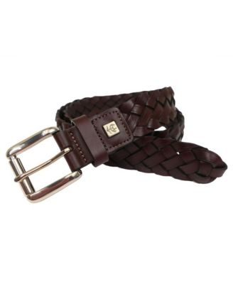Men's Made in Italy Braided Full Grain Leather Belt