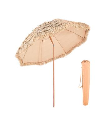 SUGIF Tiki Umbrella Thatched Patio Umbrella with Tilt PP Thatch Metal Ribs Hawaiian Style