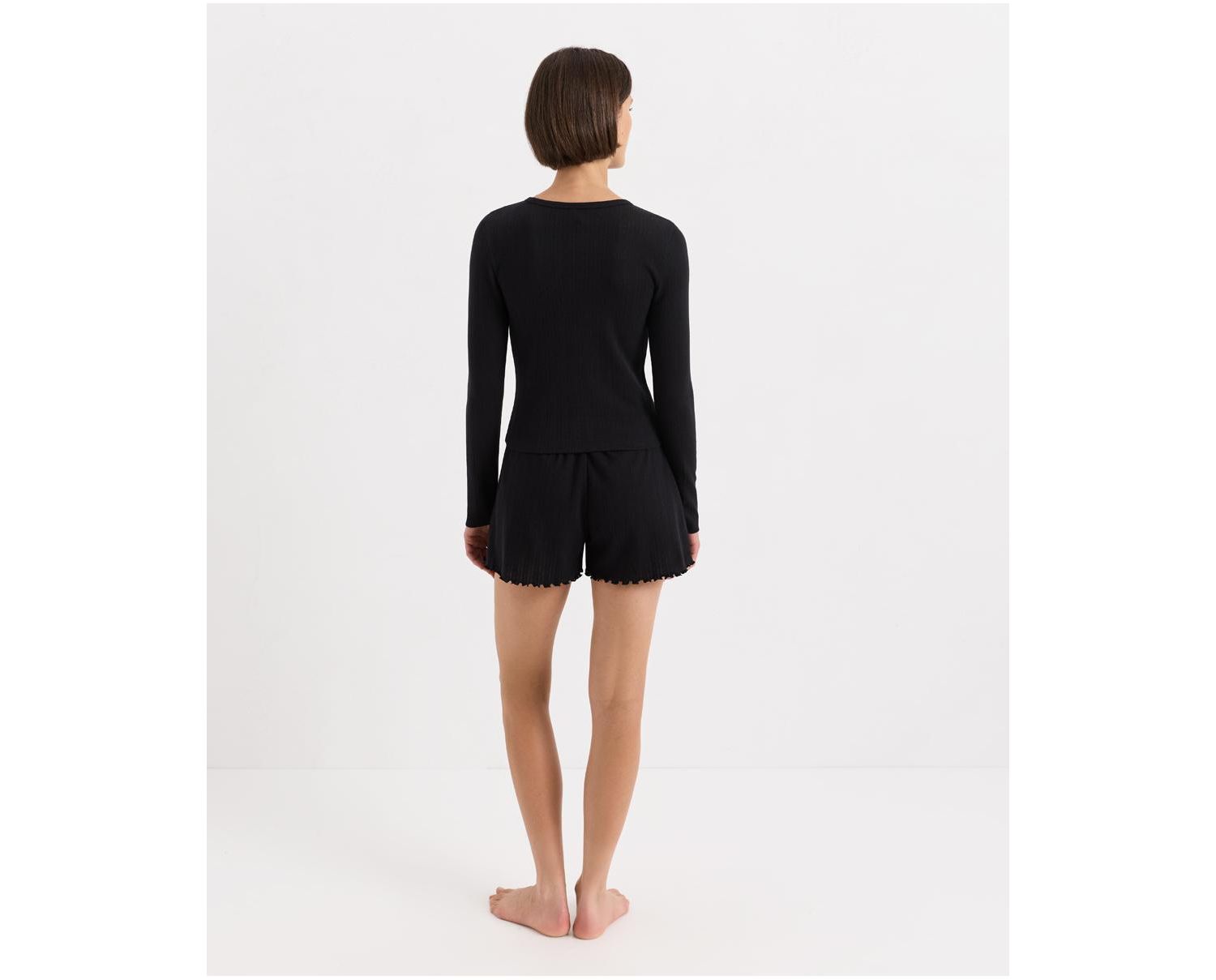 Women's Organic Cotton Pointelle Long Sleeve Tee