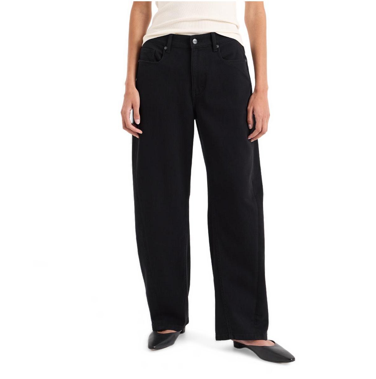 Pact Women's Organic Cotton All-Day Twill Barrel Leg Pant - Black