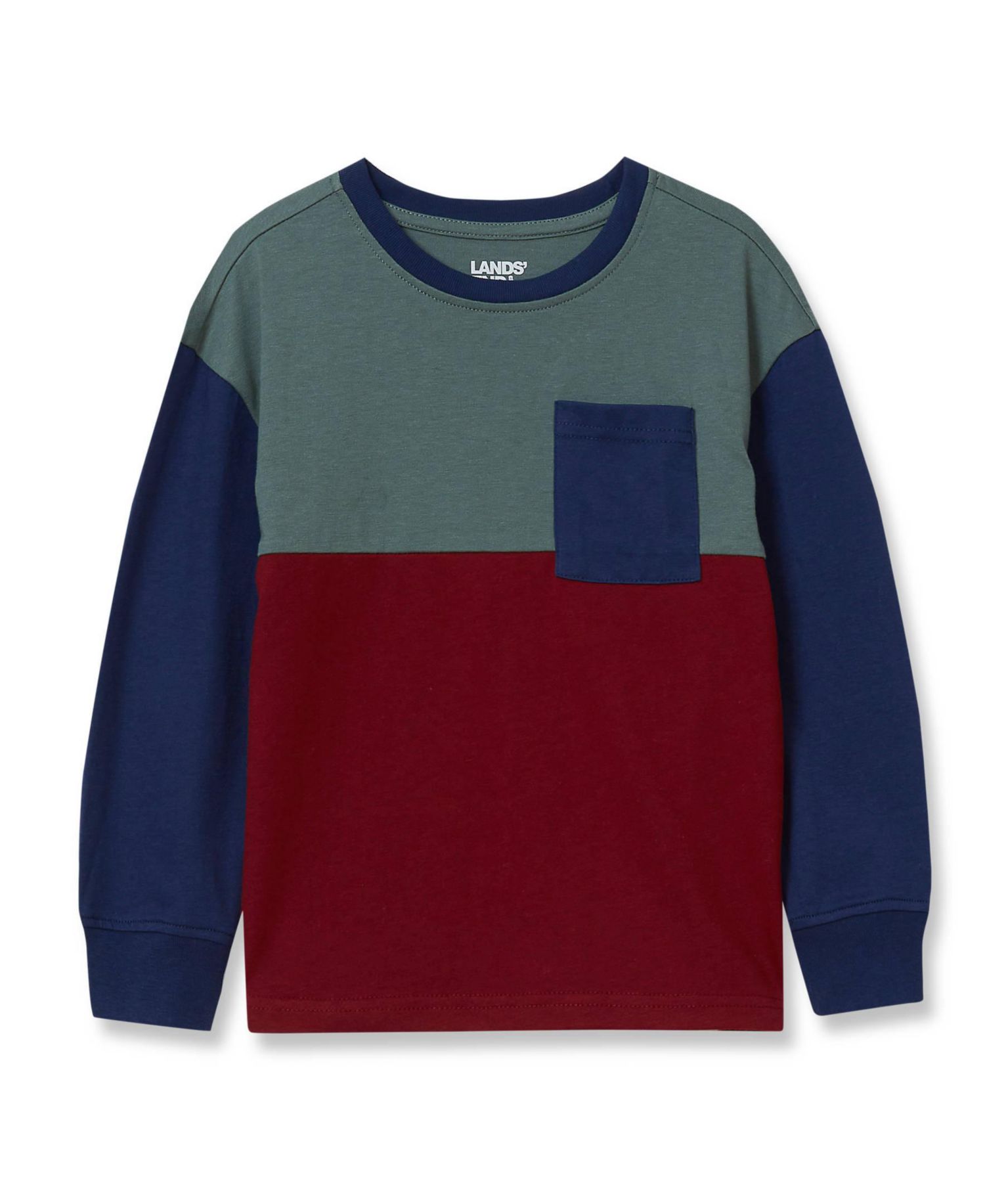 Boys Long Sleeve Colorblock Shirt