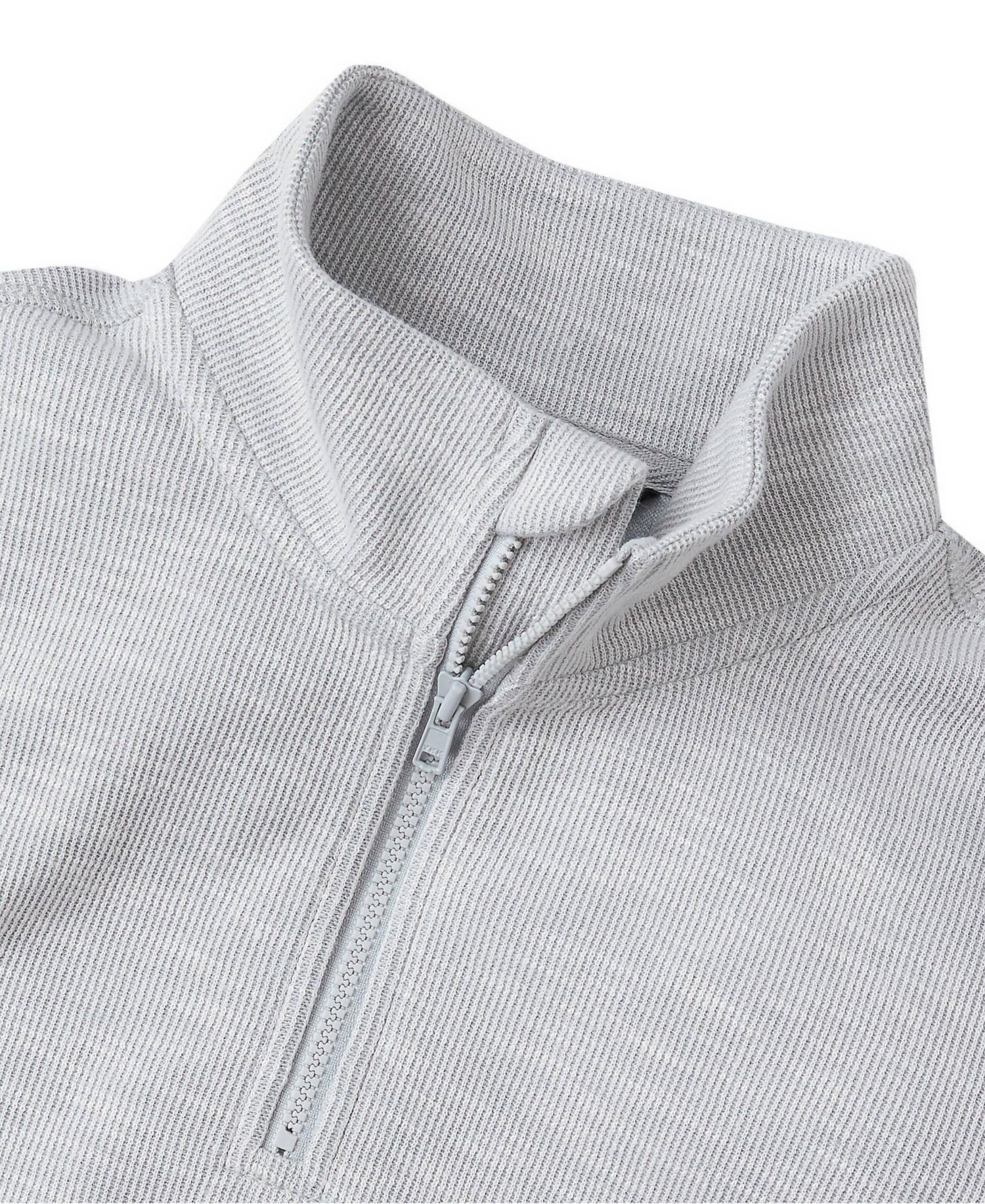 Boys Quarter Zip Slub Sweater