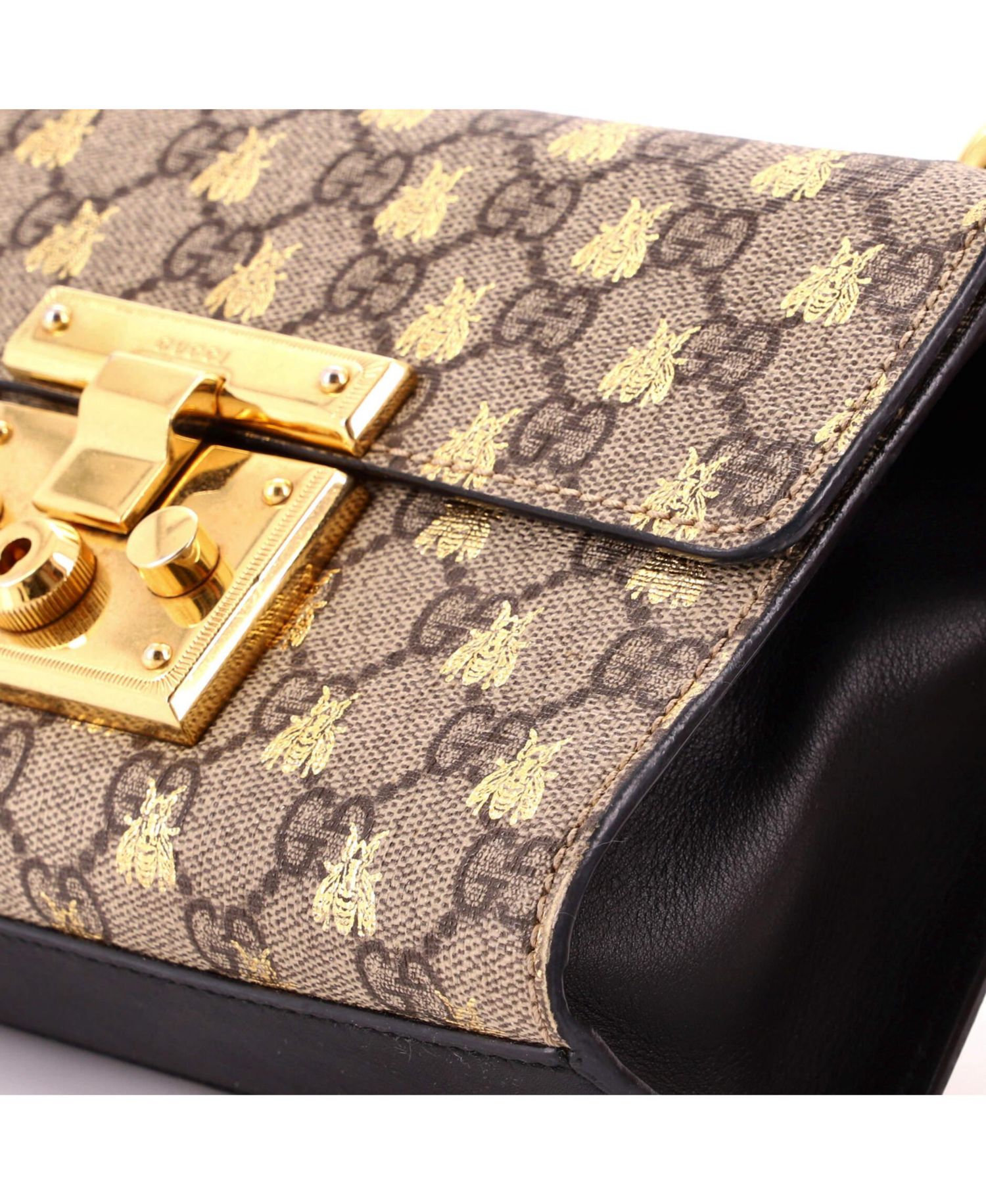 Small Padlock Shoulder Bag Printed GG Coated Canvas
