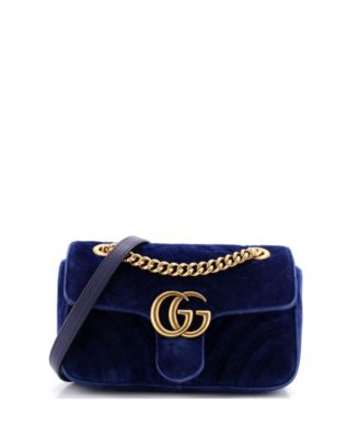 Mini GG Marmont Flap Bag Matelasse Velvet