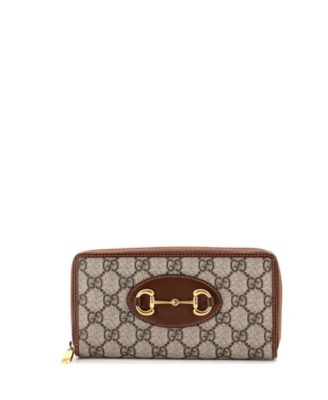 Long Horsebit 1955 Zip Around Wallet GG Coated Canvas