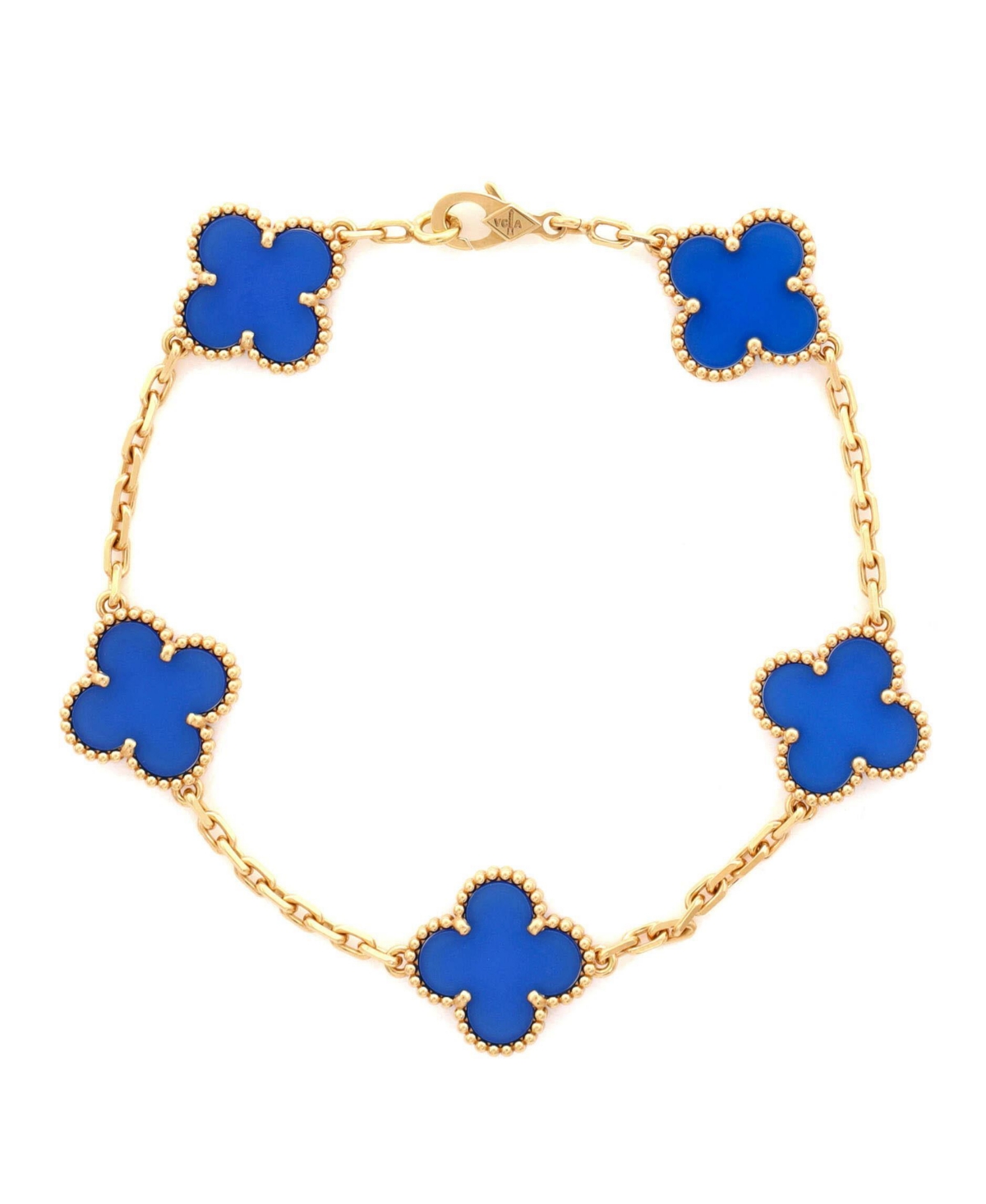 Pre-Owned Van Cleef and Arpels Vintage Alhambra 5 Motifs Bracelet - 18k yellow gold