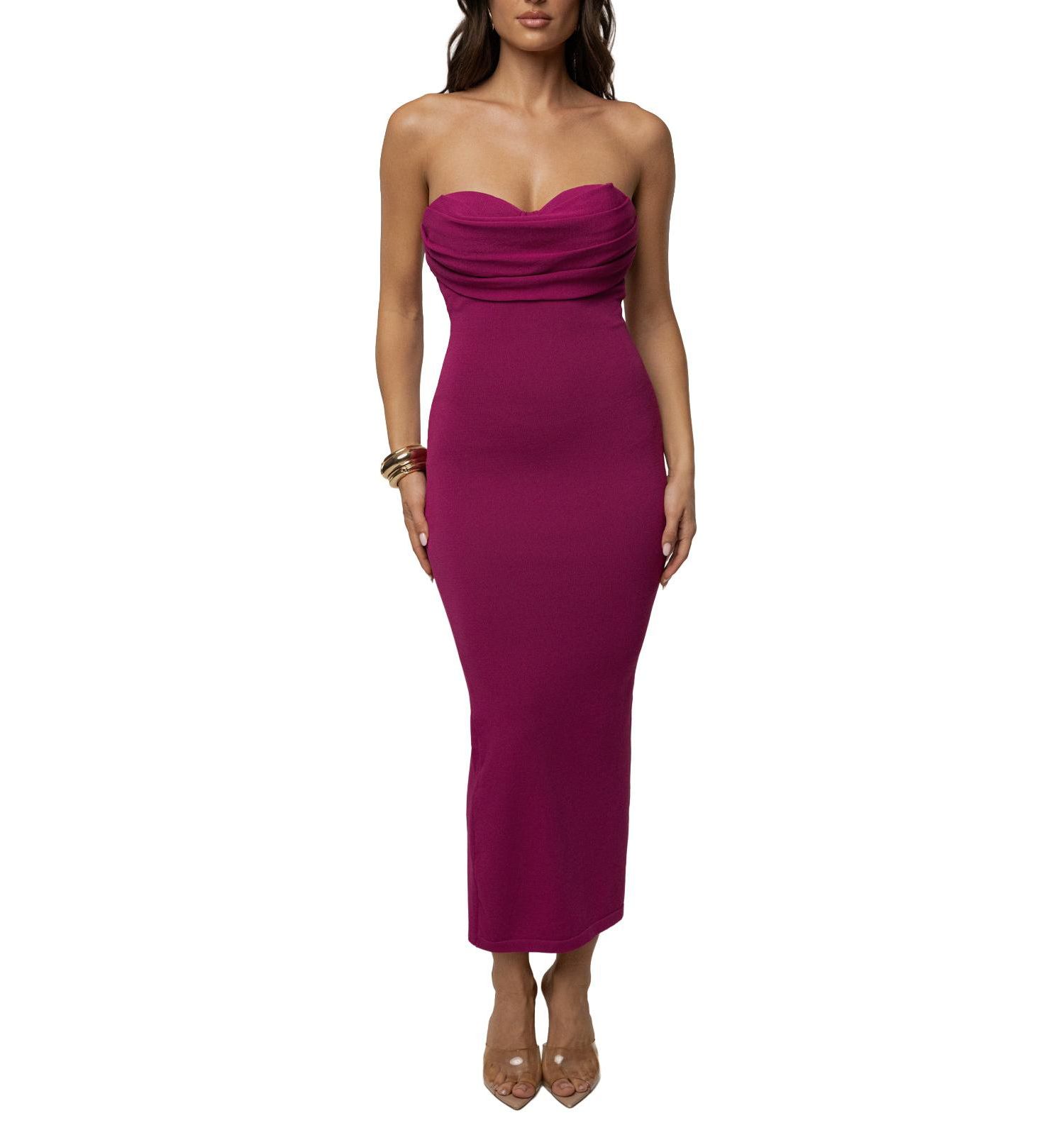 Women's La Lune Drape Cowl-Neckline Sleeveless Midi Dress