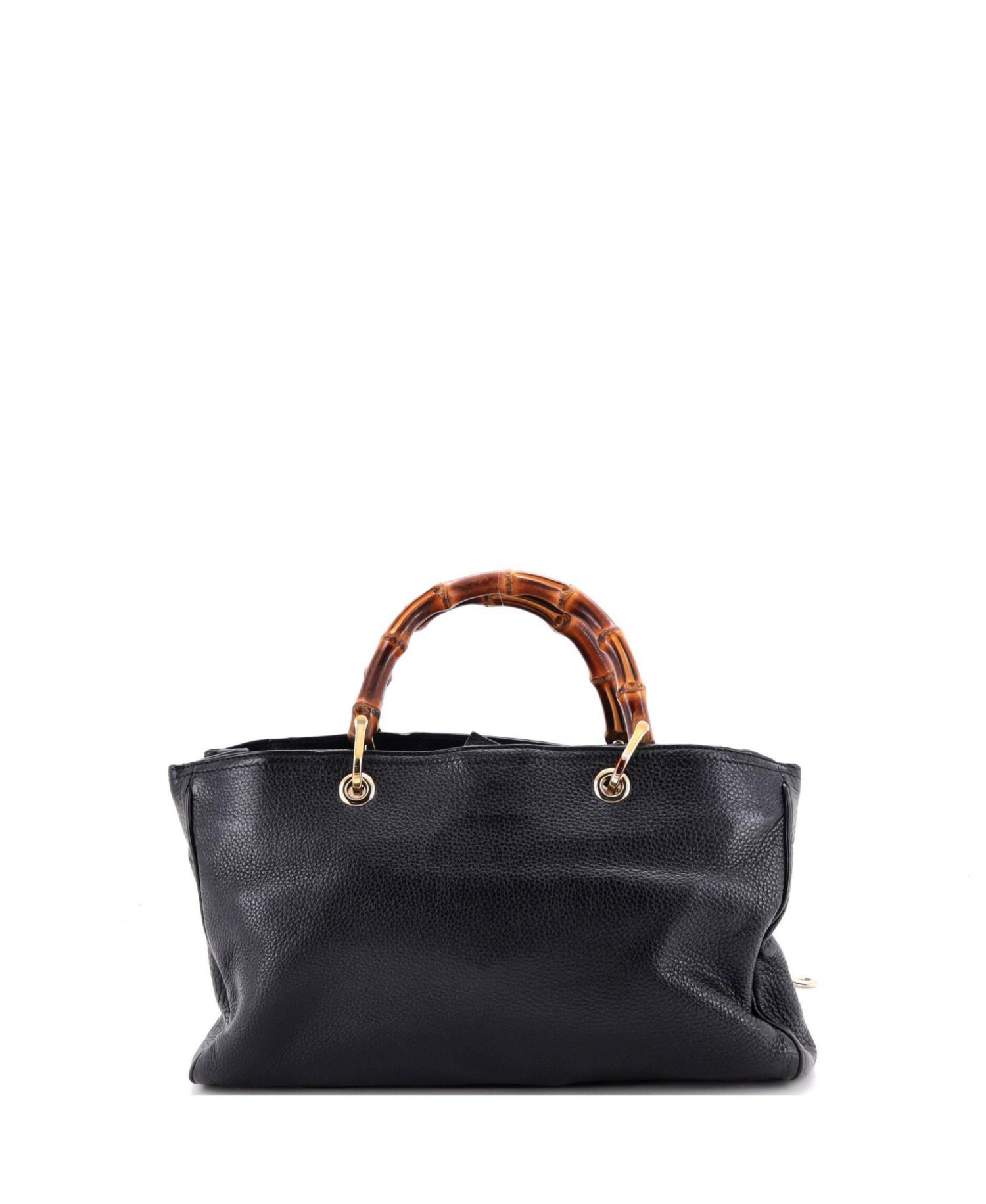 Medium Bamboo Shopper Tote Leather