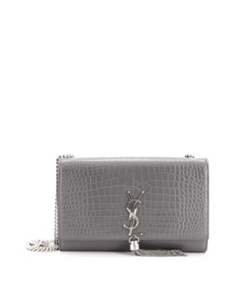 Medium Classic Monogram Tassel Crossbody Bag Embossed Leather