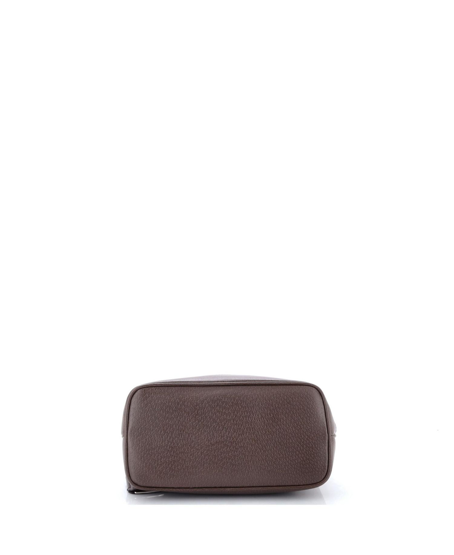 Small Ophidia Open Bucket Bag GG Coated Canvas with Leather