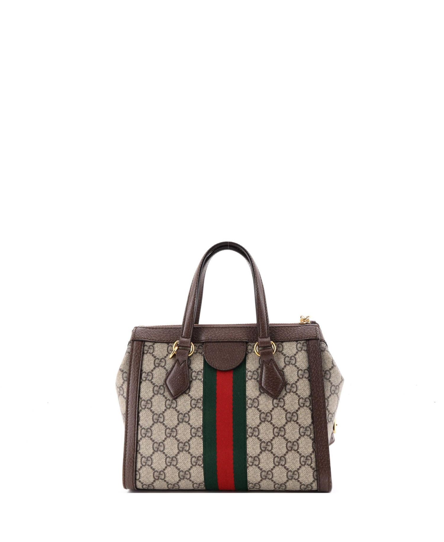 Small Ophidia Top Handle Tote GG Coated Canvas