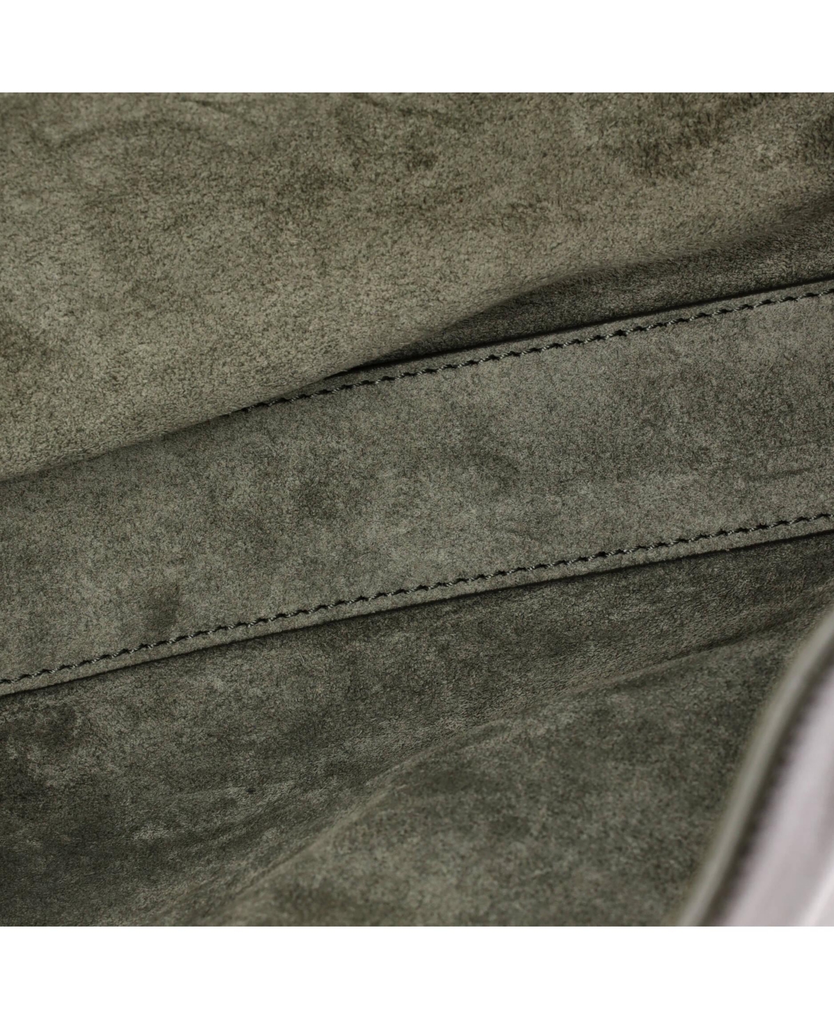 Pre-Owned Saint Laurent Medium Classic Monogram Reversible Shoulder Bag Suede and Leather