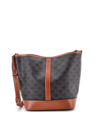 Medium Bucket Bag Triomphe Coated Canvas