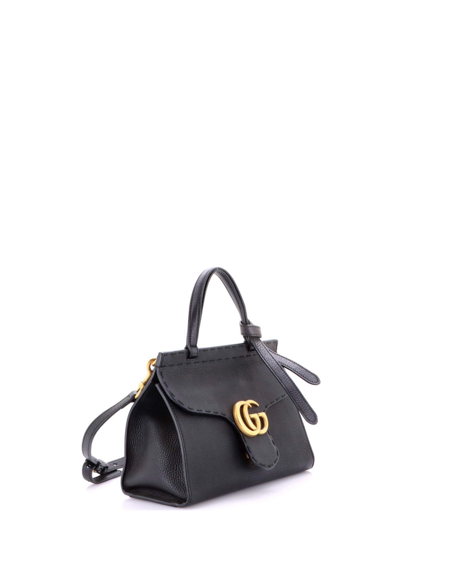 Mini GG Marmont Top Handle Bag Leather