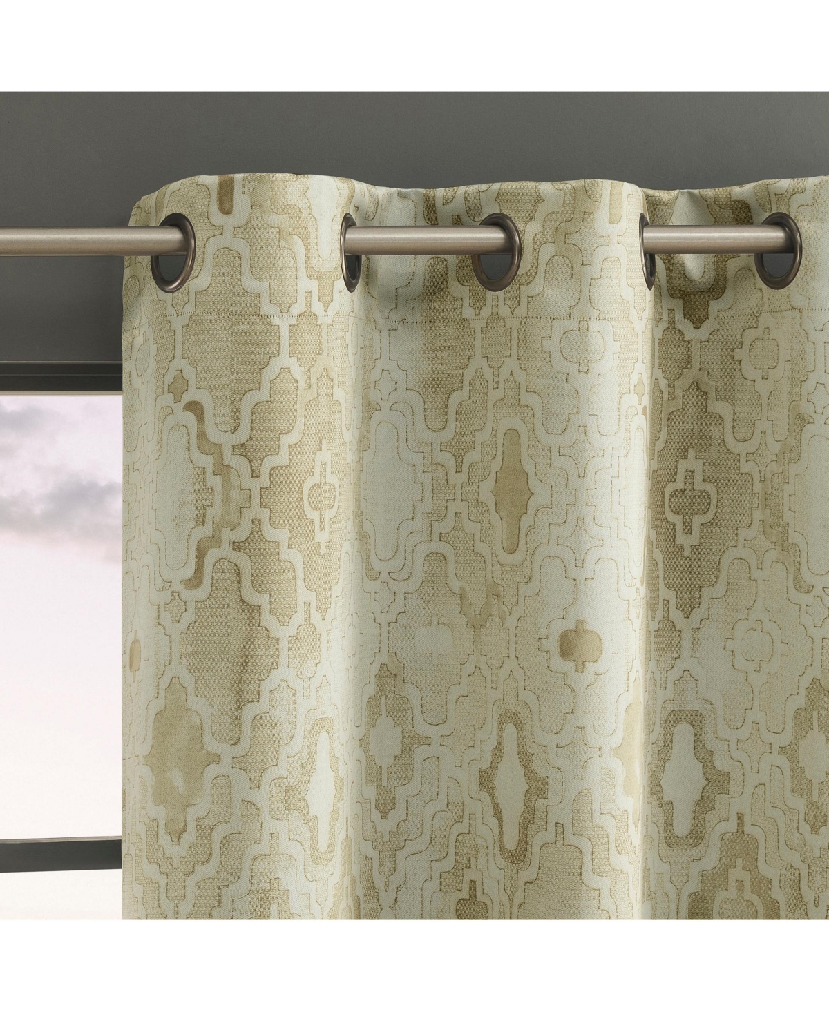 Sun Zero Sonora Snakeskin Trellis Blackout Grommet Curtain Panel Pair