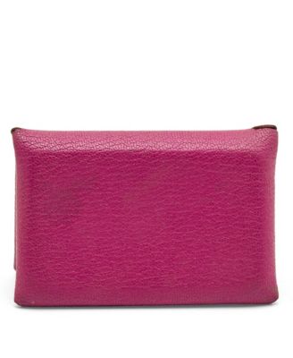 Cyclamen Chevre Mysore Leather Calvi Card Holder